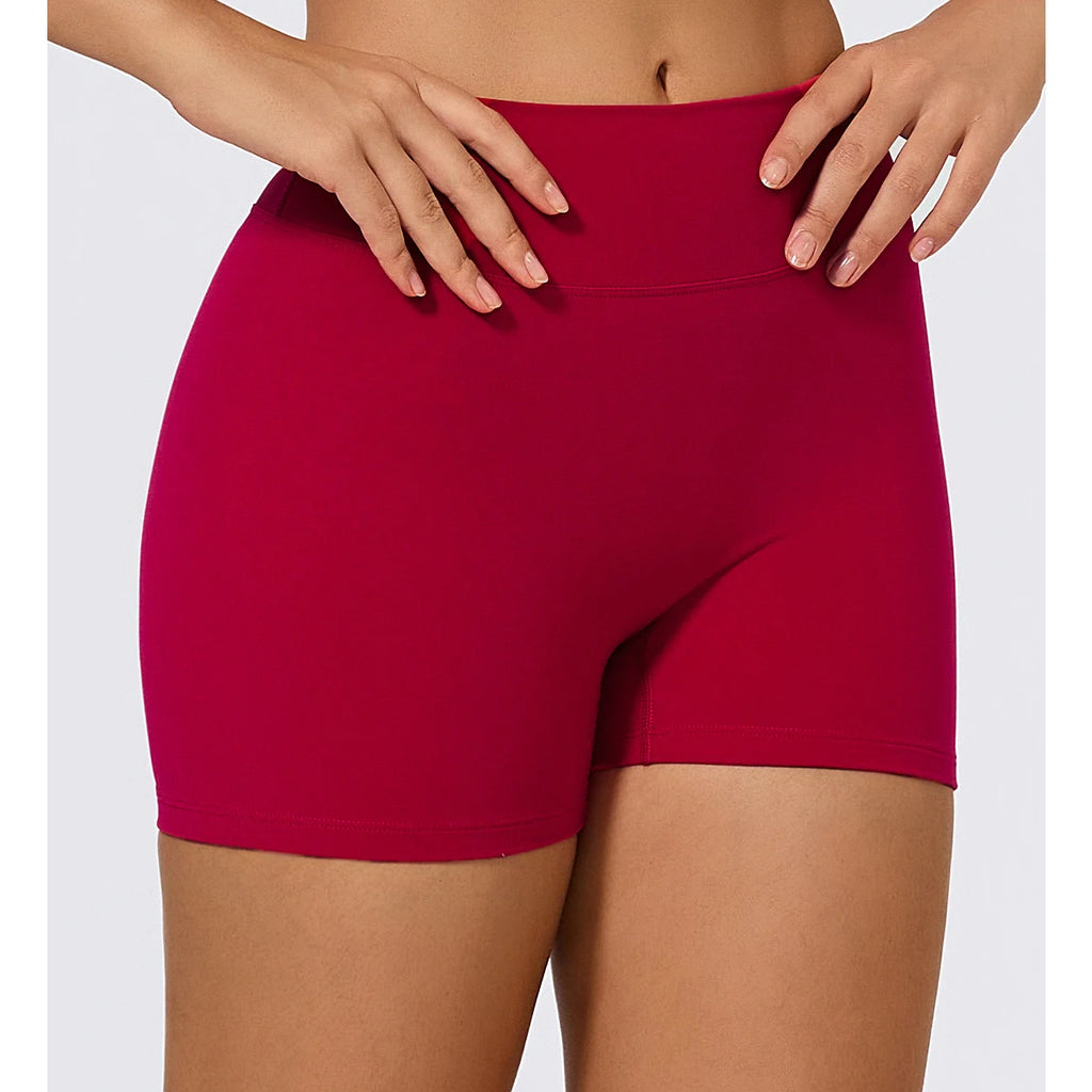 Black Nylon Butt High Waist Scrunch Butt Lifting Compression Women Yoga Shorts for Gym/yoga/running/biking