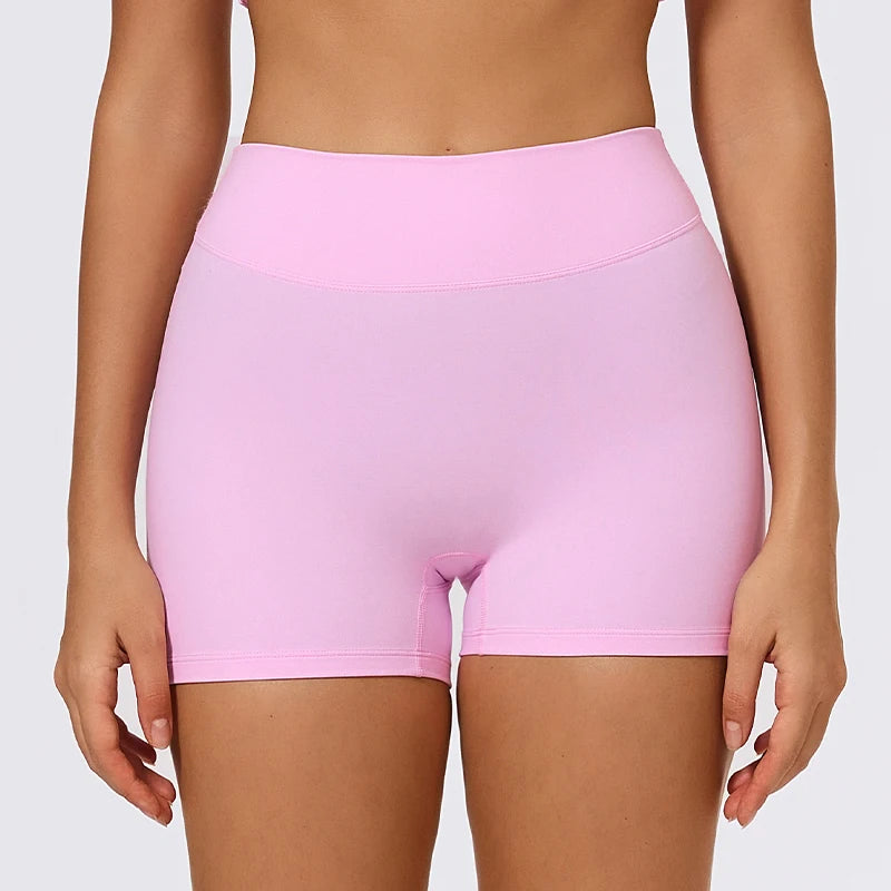 Black Nylon Butt High Waist Scrunch Butt Lifting Compression Women Yoga Shorts for Gym/yoga/running/biking