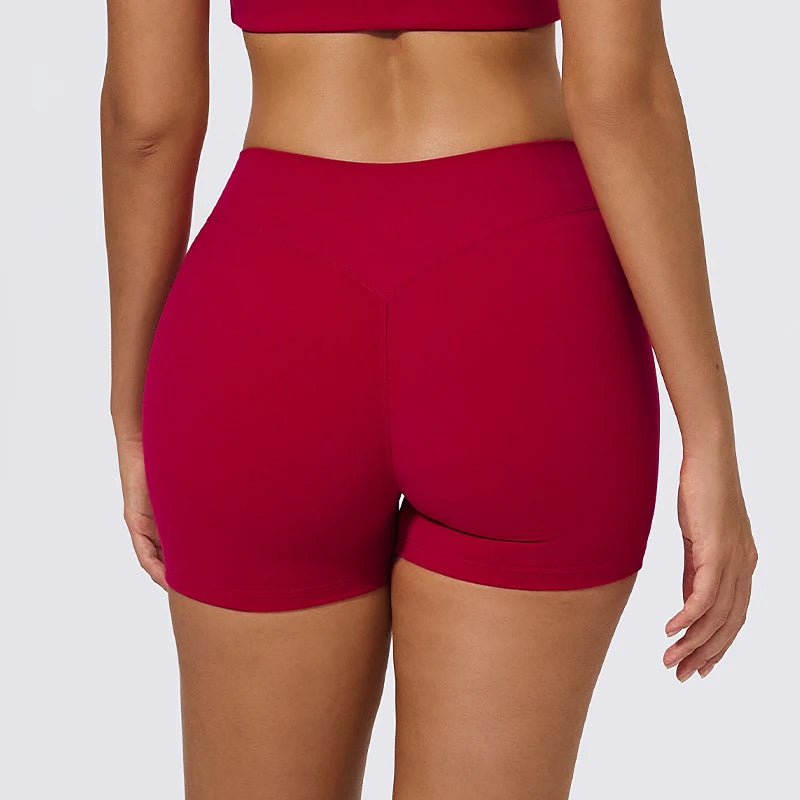 Black Nylon Butt High Waist Scrunch Butt Lifting Compression Women Yoga Shorts for Gym/yoga/running/biking