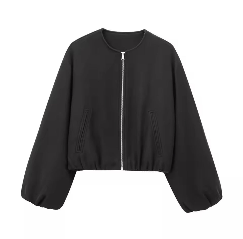 Red Zipper Bomber Jackets for Women Soft Cropped Jackets Woman 2025 Long Sleeve Woman's Sports Jacket New in Outerwears