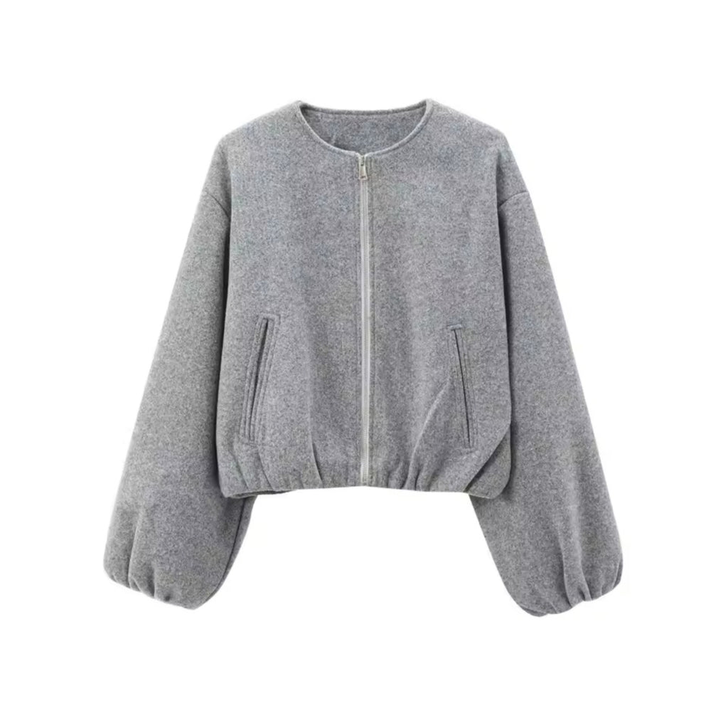 Red Zipper Bomber Jackets for Women Soft Cropped Jackets Woman 2025 Long Sleeve Woman's Sports Jacket New in Outerwears