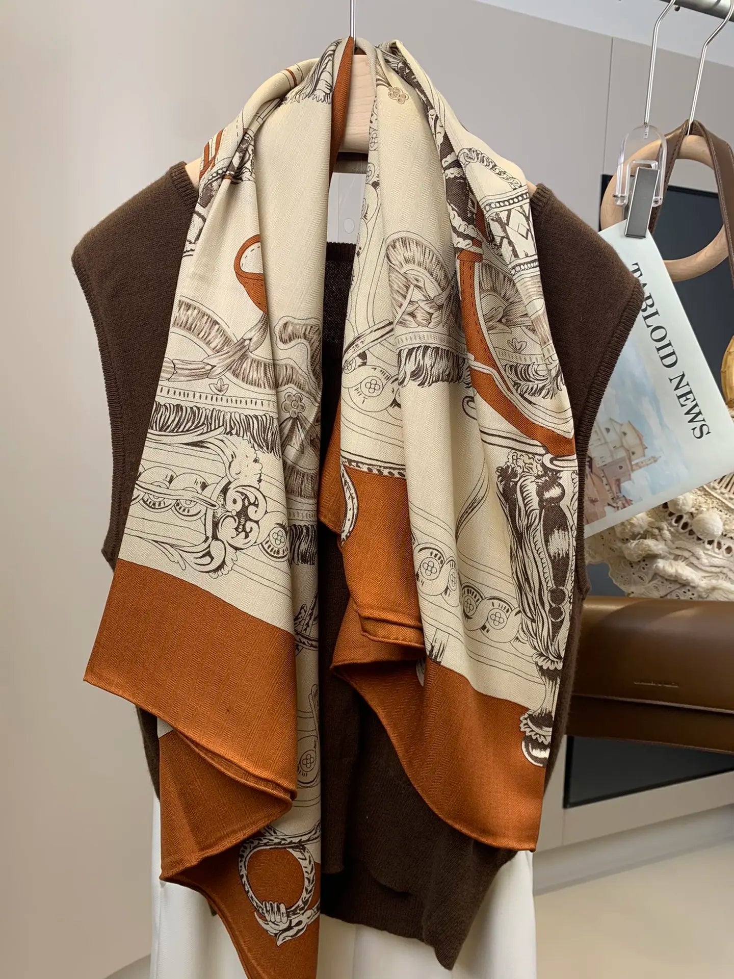 Winter Scarf for Women Luxury Vintage Large Shawl Silk Wool Pashmina Bag Bandana Hijab Winter Accessories Cape Hijabs