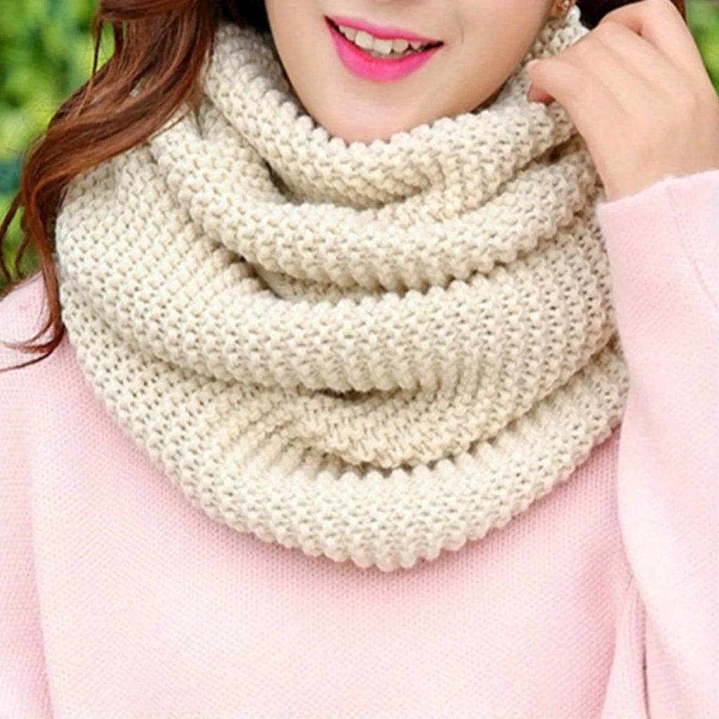 Women's Elegant Scarf -  Breathable Thick Warm Infinite Loop Scarf for Casual Weekend Outings, Hand Washable, Winter Accessories