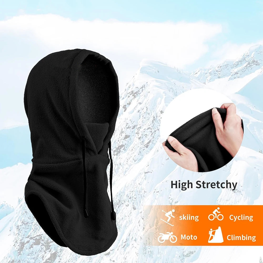 Winter Warm Set Hat and Gloves Winter Accessories Balaclava Cap Men's Sports Touchscreen Faux Cashmere Gloves Cold Weather Gear