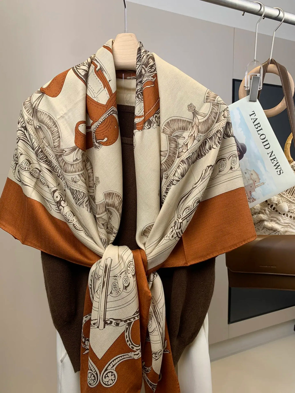 Winter Scarf for Women Luxury Vintage Large Shawl Silk Wool Pashmina Bag Bandana Hijab Winter Accessories Cape Hijabs