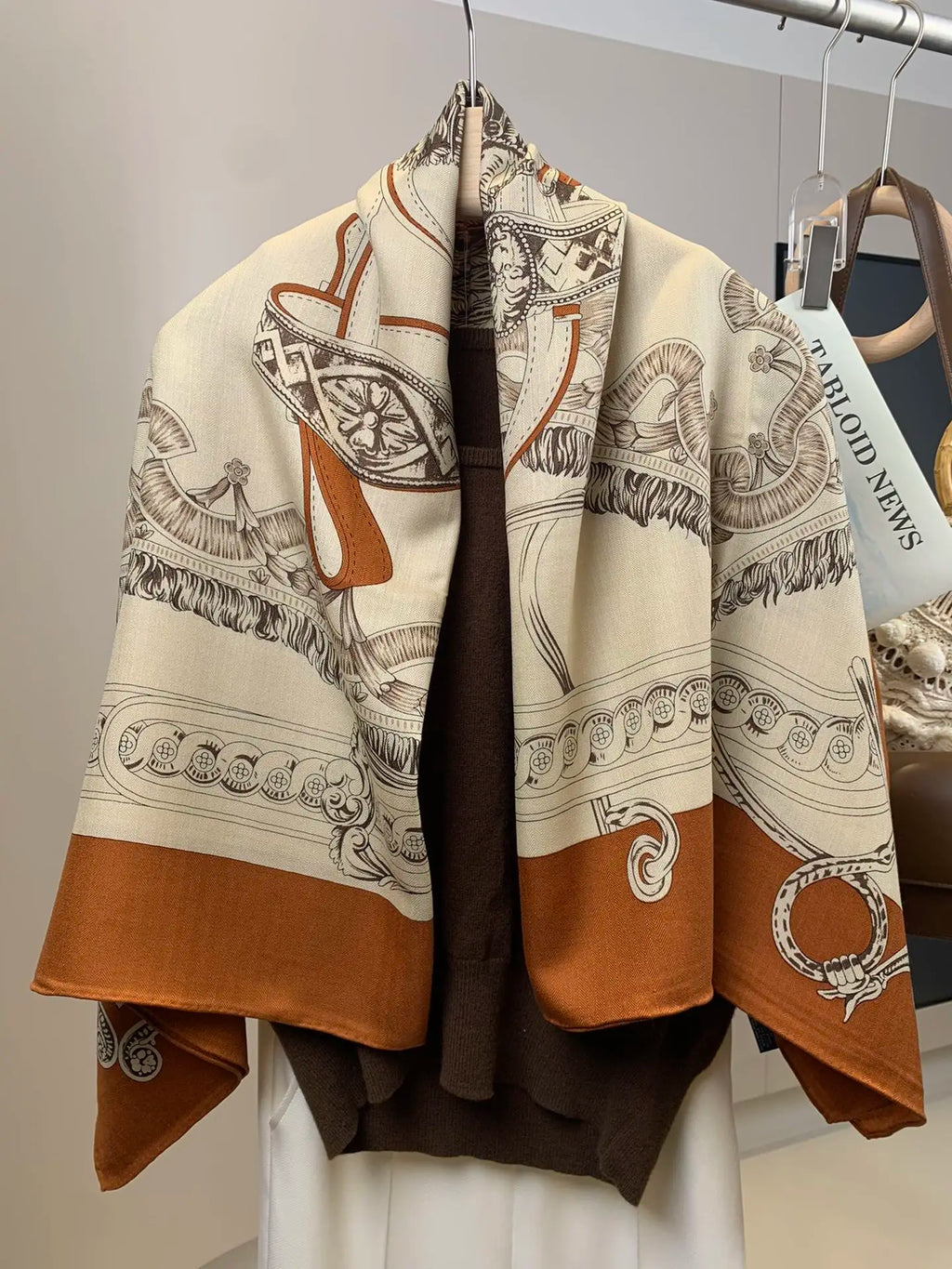 Winter Scarf for Women Luxury Vintage Large Shawl Silk Wool Pashmina Bag Bandana Hijab Winter Accessories Cape Hijabs