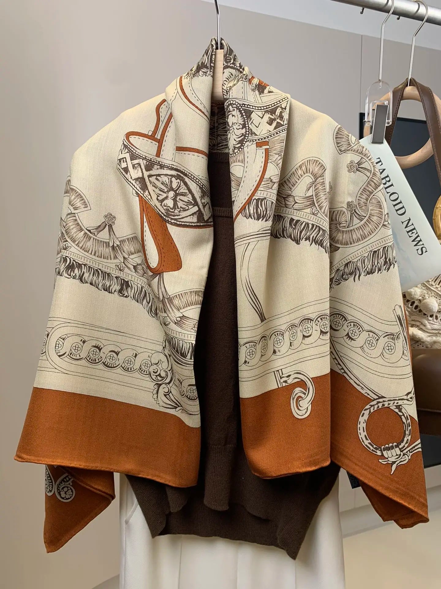 Winter Scarf for Women Luxury Vintage Large Shawl Silk Wool Pashmina Bag Bandana Hijab Winter Accessories Cape Hijabs