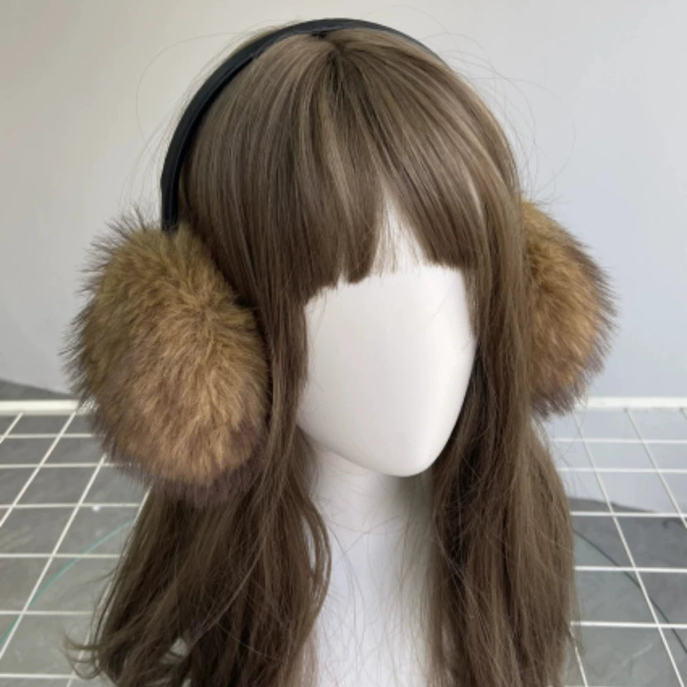 Winter Hat For Women's beanies Y2K  Cute Plush Furry Fox Ears Scarf Hat Two Piece Set Waste Earth Hat Windproof Warm Accessories