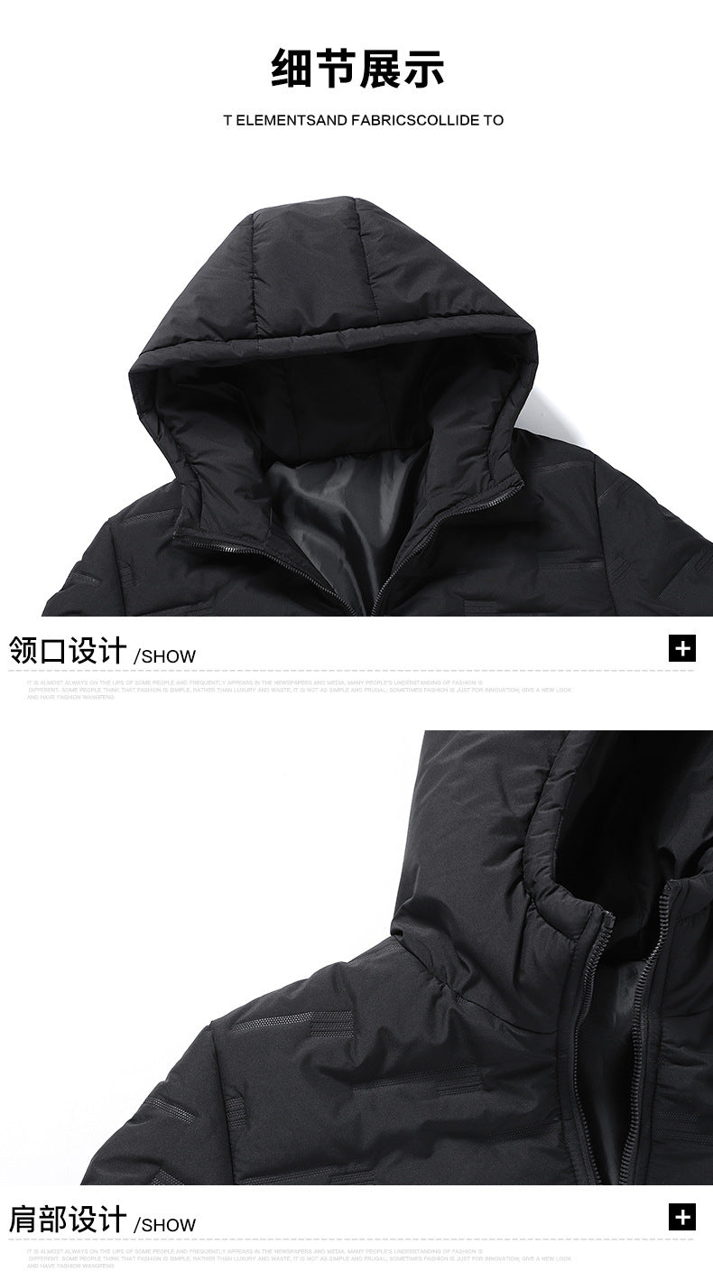 Winter New Trend 2025 Men Clothing Cotton Padded Parkas Down Jacket Fashion Hooded Coat